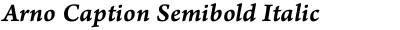Arno Caption Semibold Italic